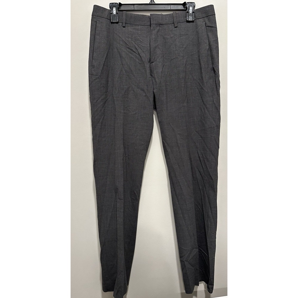 THEORY Women's Wool (95%) Charcoal Dress Pants; Size 33‎